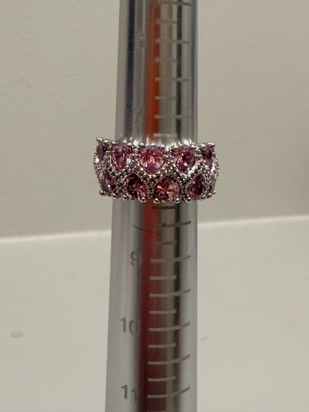 Bomb Party NWOT! Pink Crystal Pave Eternity Band